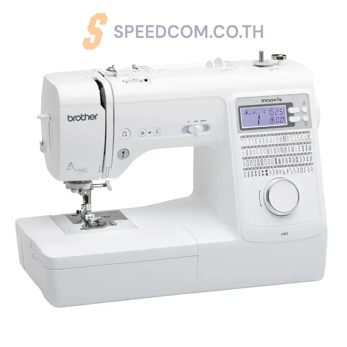 จักรเย็บผ้าระบบคอมพิวเตอร์ Brother A80 สีขาว