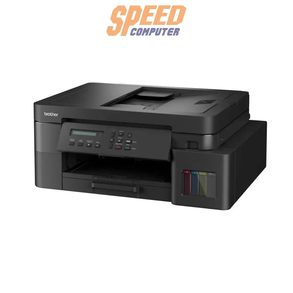 ปริ้นเตอร์อิงค์เจ็ท Brother รุ่น DCP-T830DW สีดำ ระบบแท็งก์หมึกไร้สาย พิมพ์ สแกน ถ่ายเอกสาร พร้อมหน้าจอสัมผัส รองรับ Wi-Fi