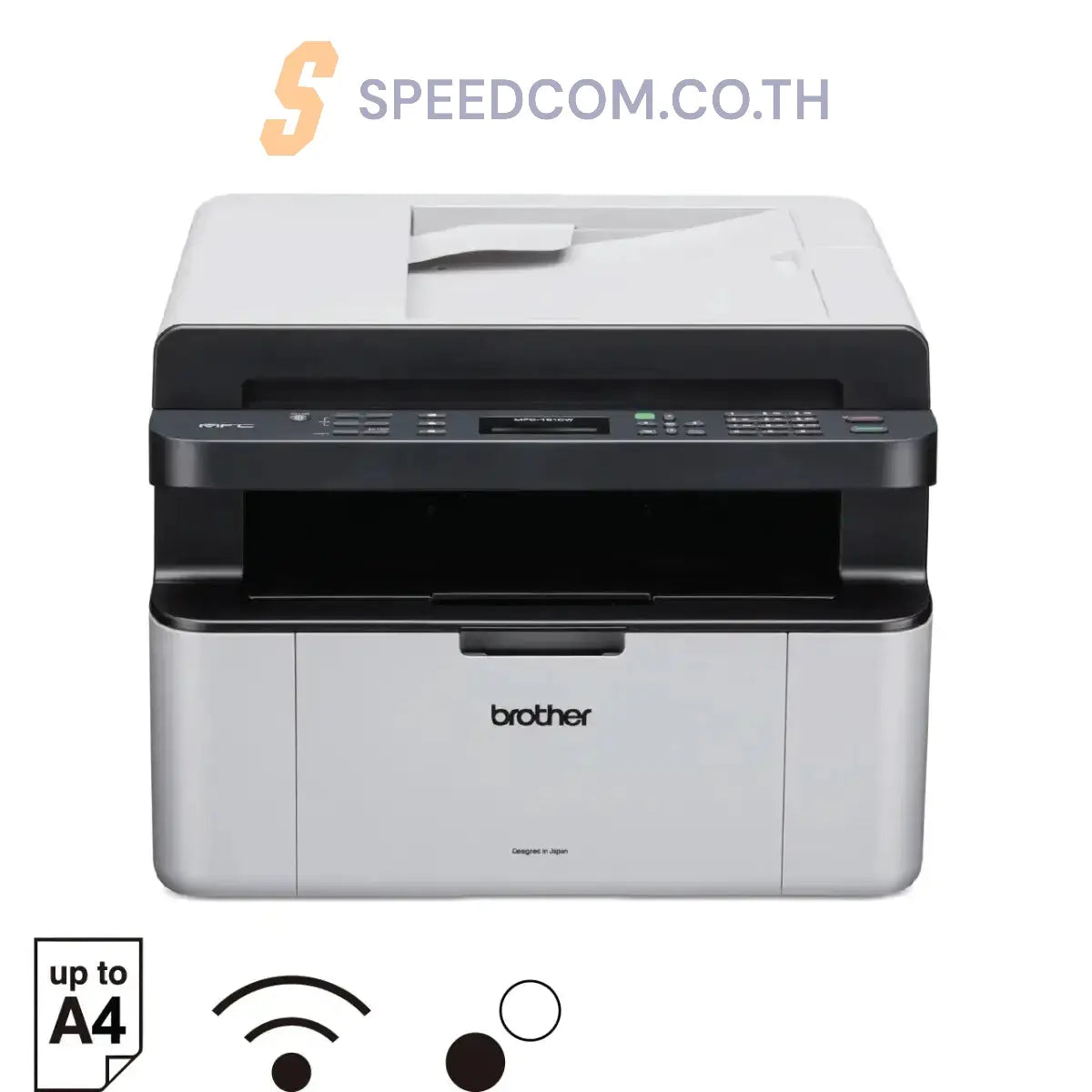 ปริ้นเตอร์เลเซอร์ Brother MFC-1910W Mono สีขาว - SpeedCom