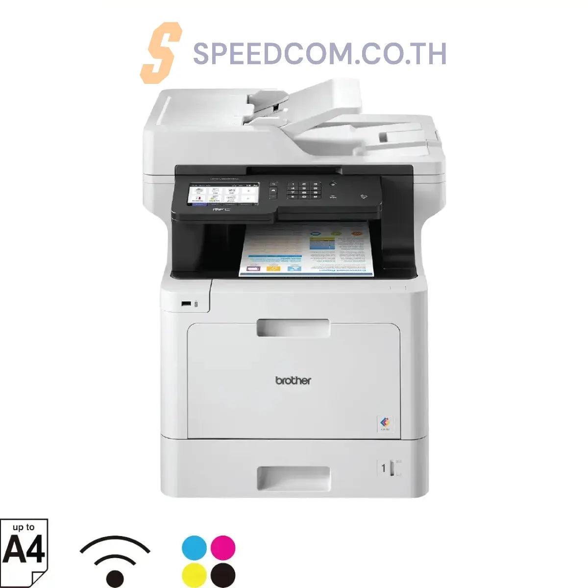 ปริ้นเตอร์เลเซอร์ Brother MFC-L8900CDW สีขาว - SpeedCom