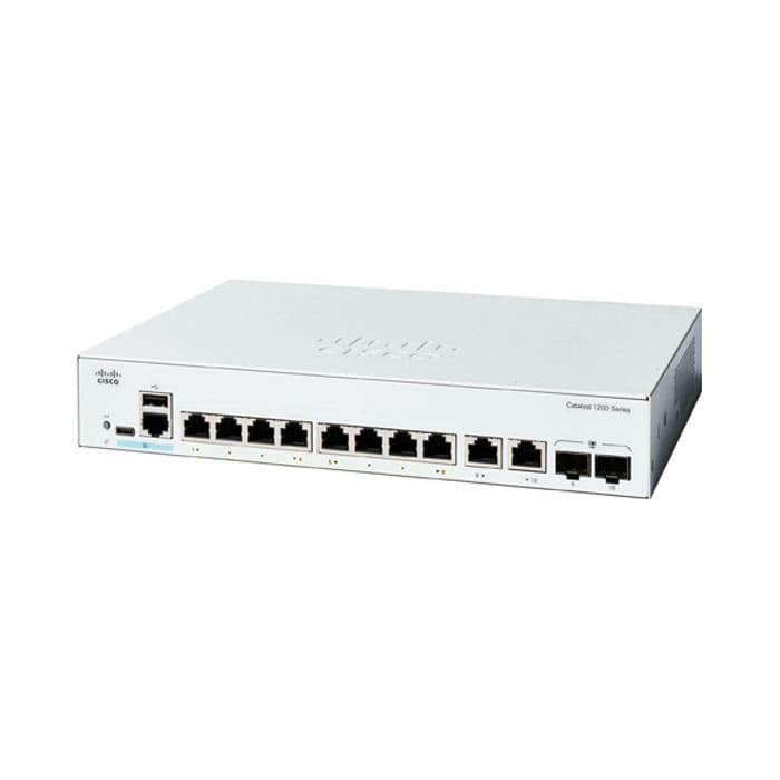 สวิตช์ฮับ Cisco C1200-8FP-2G Catalyst 1200 8-Port Gigabit PoE+ - SpeedCom