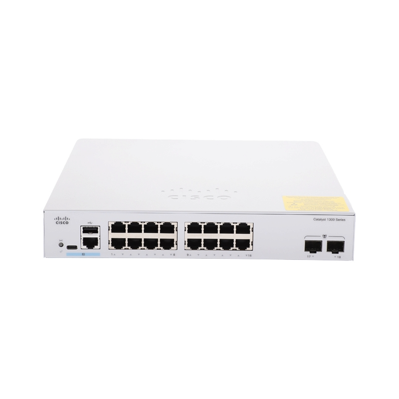 สวิตช์ฮับ Cisco Catalyst 1300 C1300-16T-2G 16-Port Gigabit Ethernet - SpeedCom