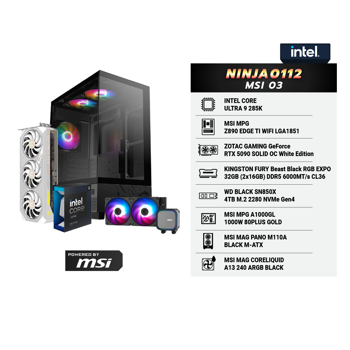 คอมประกอบ Set NINJA0112 Powered By MSI