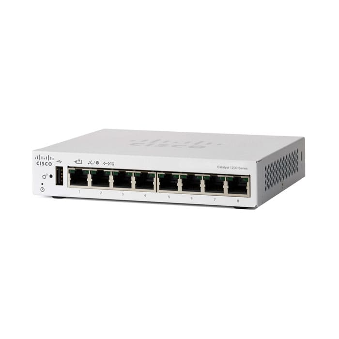 สวิตช์ฮับ Cisco Catalyst C1200-8T-D 8-Port Gigabit Desktop Switch - SpeedCom