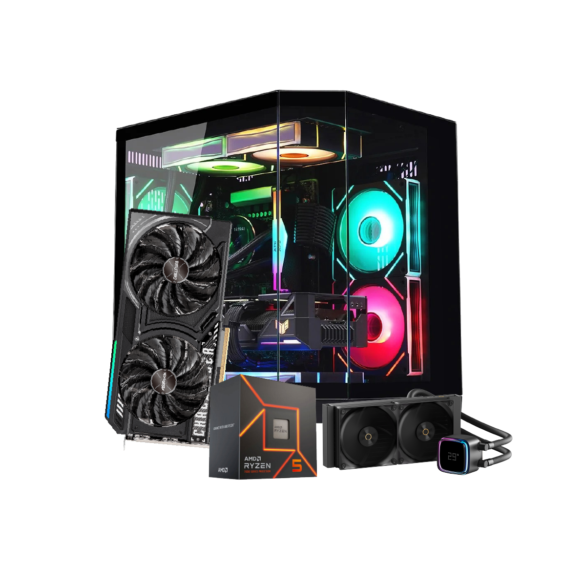 คอมประกอบ Set SPOL-MAR2-R5-7500F-32GB-1TB-5060-BK