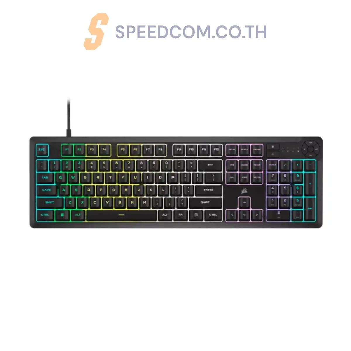 คีย์บอร์ด Corsair K55 CORE RUBBER DOME RGB CH-9109411-TH สีดำ