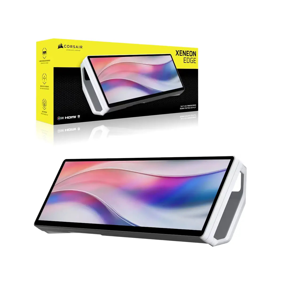 จอมอนิเตอร์ Corsair XENEON EDGE LCD Touchscreen 14.5" สีขาว (White) - SpeedCom
