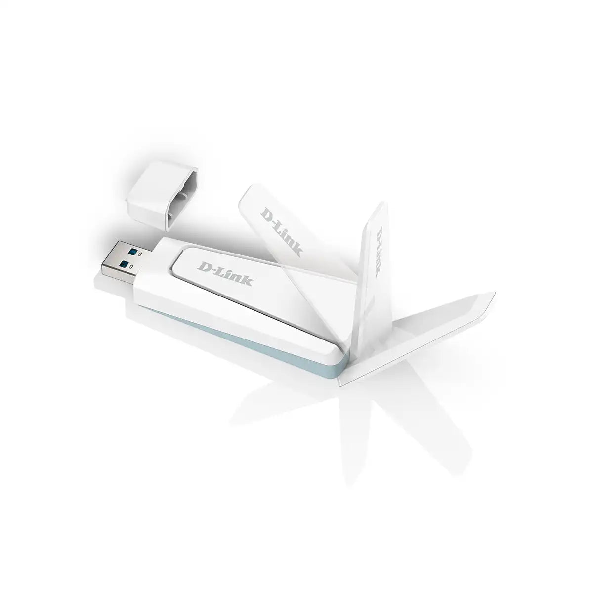 อุปกรณ์รับสัญญาณไวไฟ D-Link AX18U Wi-Fi 6 USB Adapter สีขาว