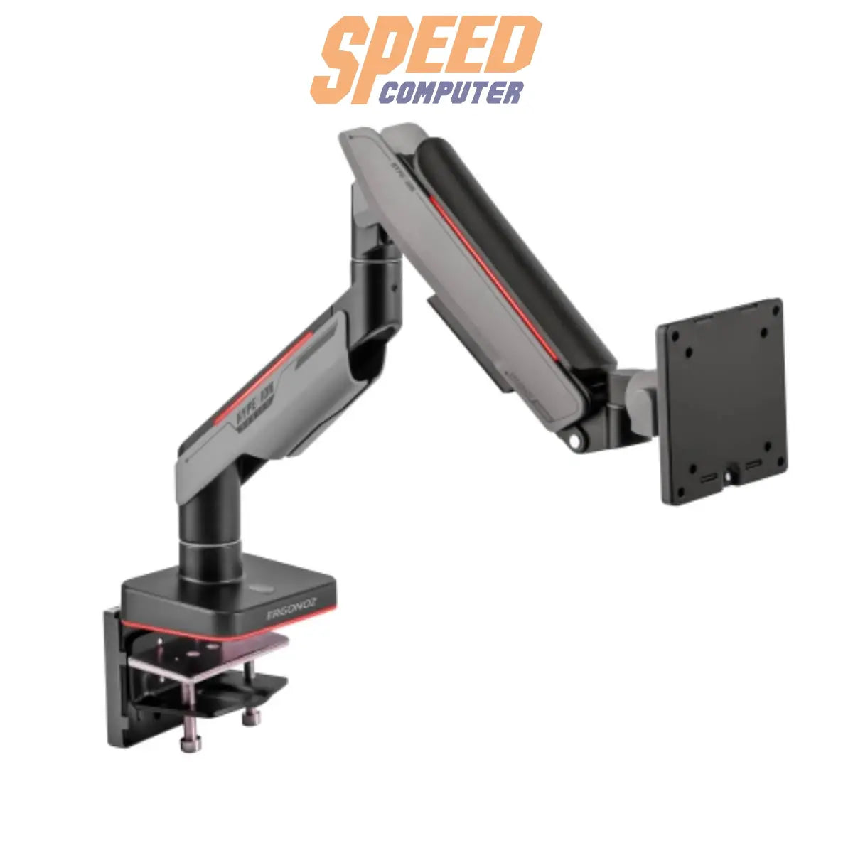 ขาจับจอ ERGONOZ Hyperion Heavy Duty RGB สีดำ (Matte Black) - SpeedCom