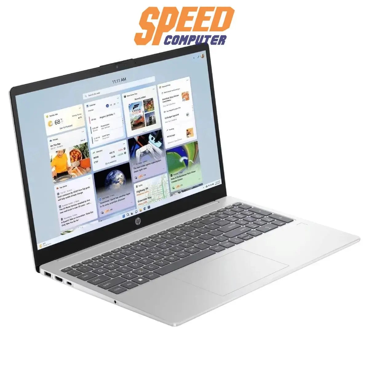 โน๊ตบุ๊ค HP 15-fc0055AU (9Q4G0PA) Ryzen 3 สีเงิน (Natural Silver) - SpeedCom