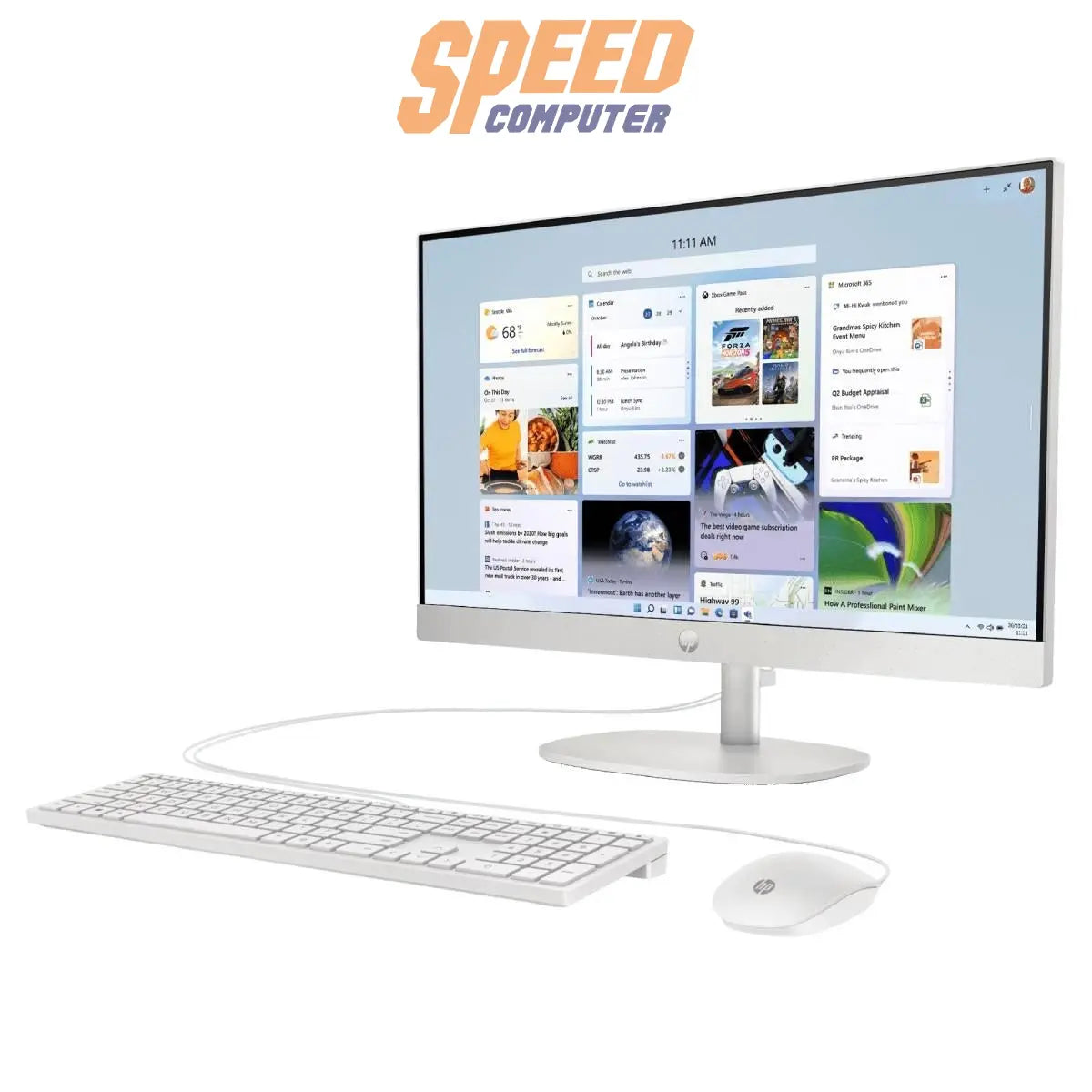 ออลอินวัน HP 24 - CR1009D (A4JC9PA) Ultra 5 สีขาว (Shell White) - SpeedCom