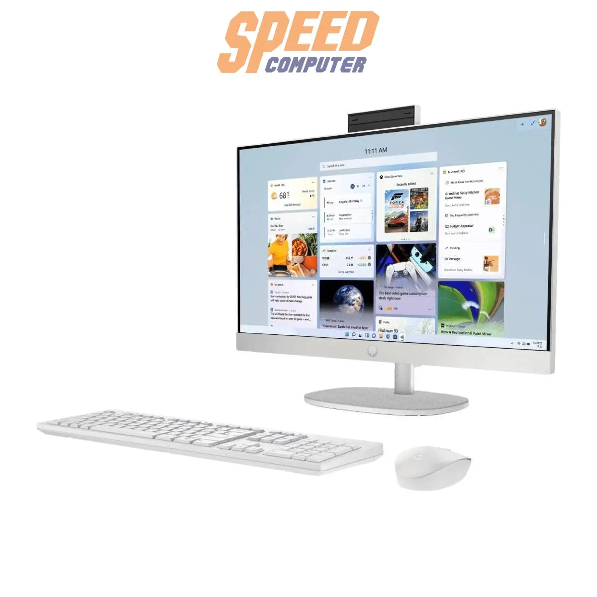 ออลอินวัน HP 24 - cr0105d (B13A3PA) Ryzen 5 สีขาว (Shell White) - SpeedCom