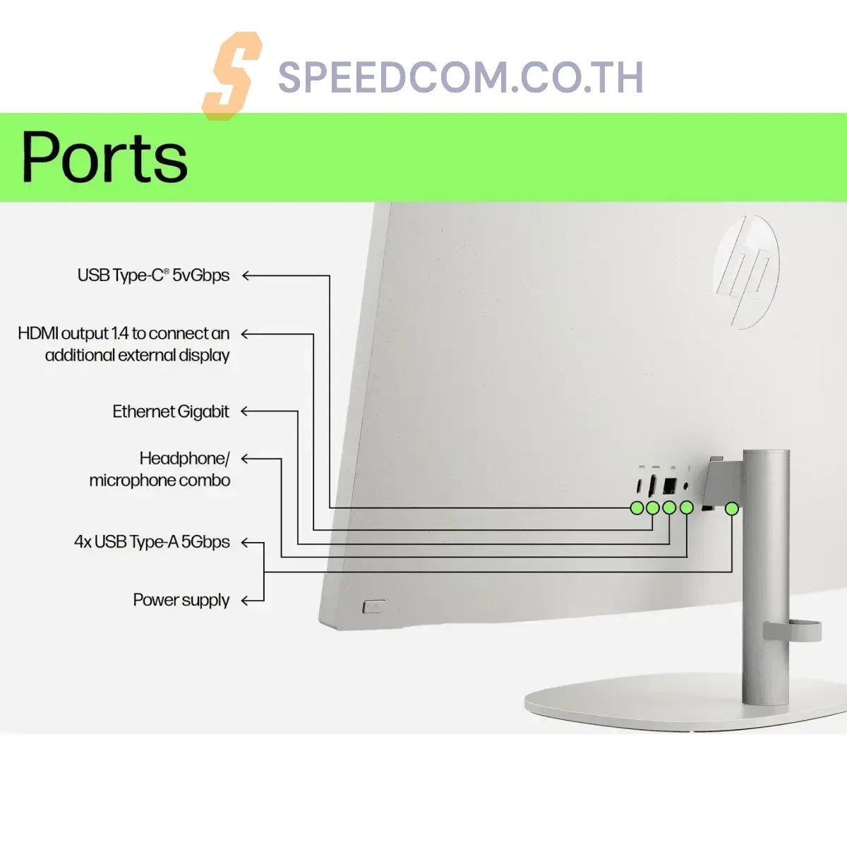 ออลอินวัน HP All In One 24-CR0161D i5 Gen13 สีขาว (Shell white)