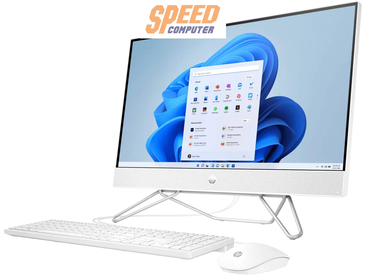 ออลอินวัน HP All In One 24-cb1034d (91Q41PA) i5 Gen12 สีขาว (Starry White) - SpeedCom