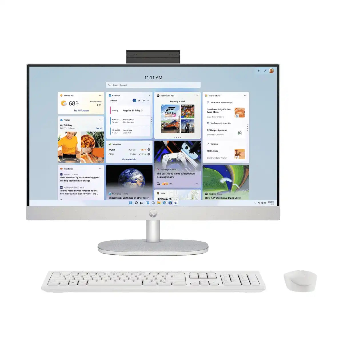 ออลอินวัน HP All In One 24-cr0160d Ryzen 5 สีขาว (Shell white) - SpeedCom