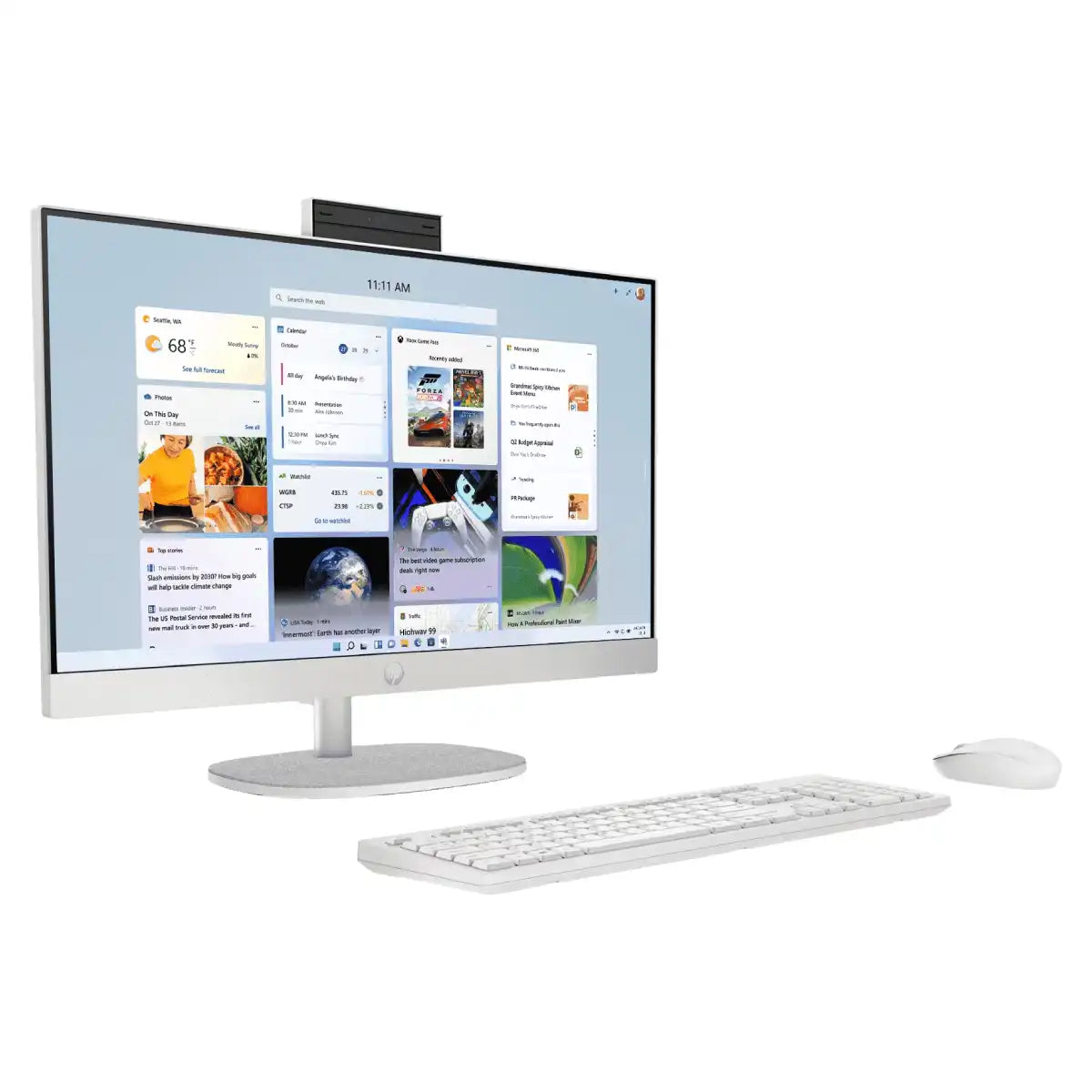 ออลอินวัน HP All In One 24-cr0160d Ryzen 5 สีขาว (Shell white) - SpeedCom