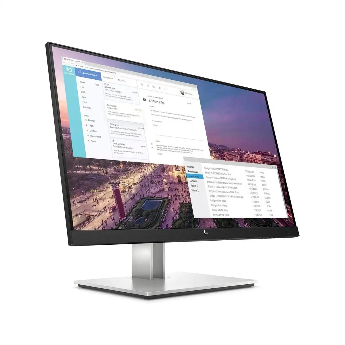 จอมอนิเตอร์ HP EliteDisplay E23 G4 (9VF96AA) 23.0" IPS FHD 60Hz สีเงินSpeedCom
