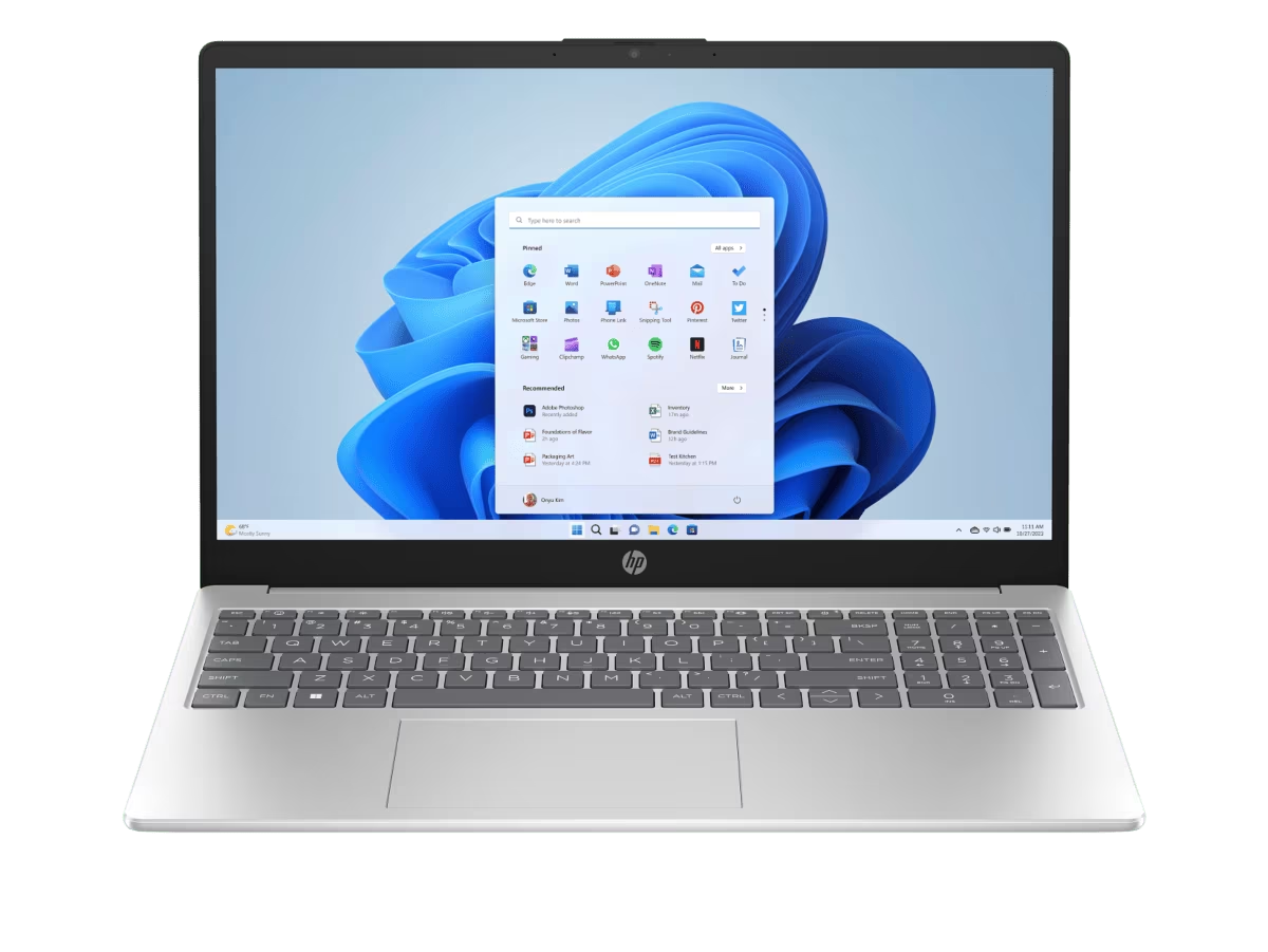 โน๊ตบุ้ค HP 15.6 inch Laptop 15-fc0897AU (DF7G0PA) สีเงิน (Silver)