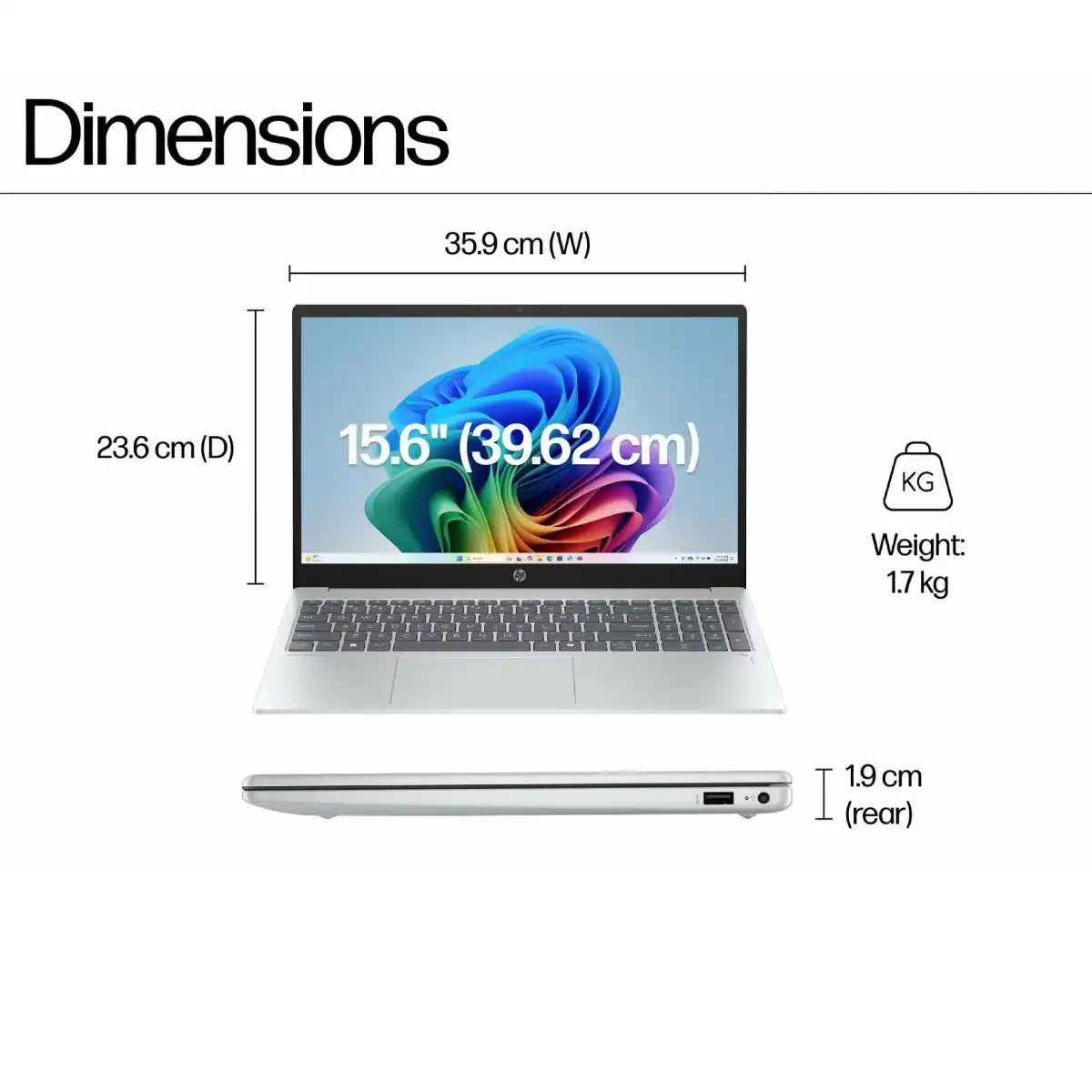 โน๊ตบุ๊ค HP OmniBook 3 AI 15-FN0076AU 15.6" Ryzen AI 5 330 สีเงิน