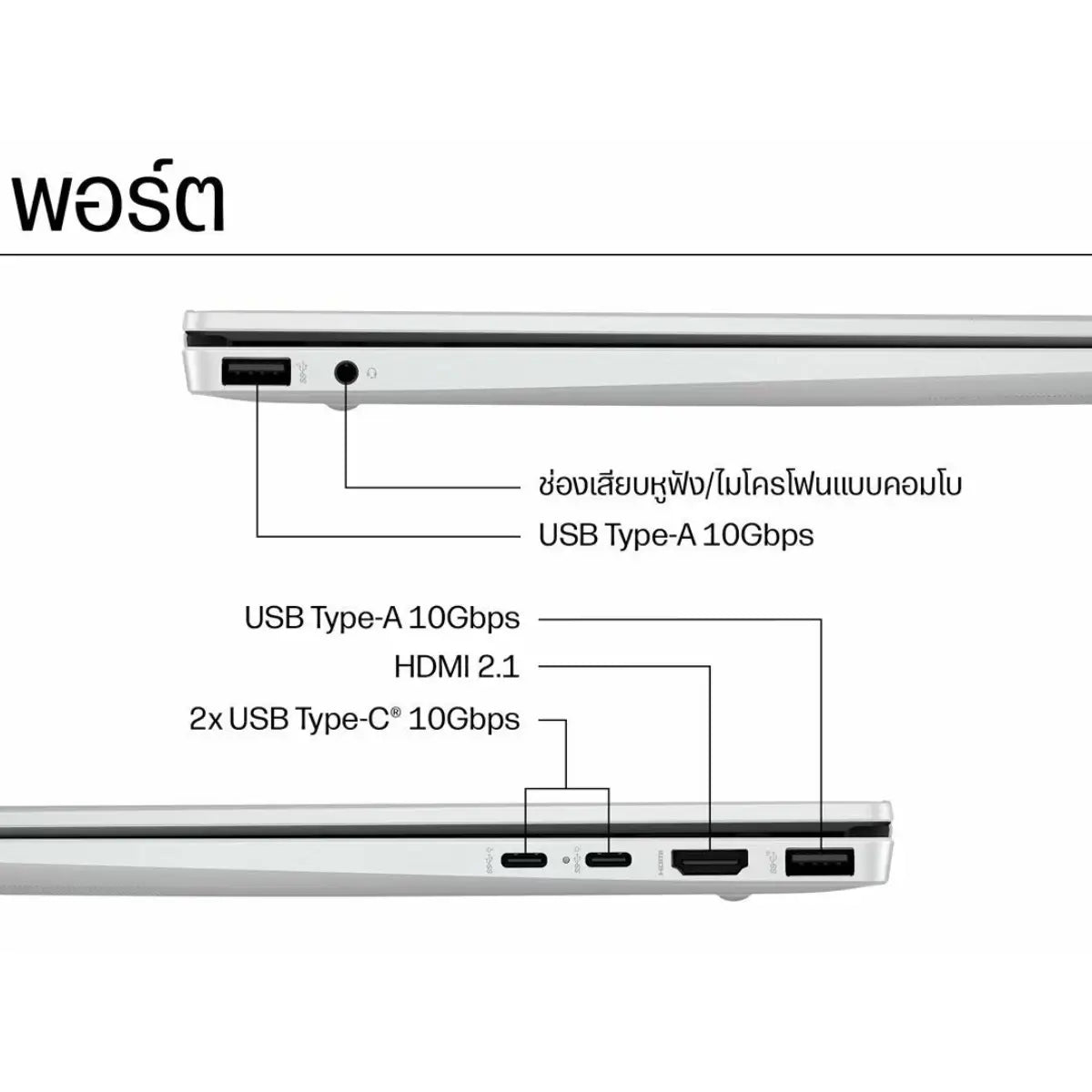 โน๊ตบุ๊ค HP OmniBook 7 Aero 13-BG1079AU Ryzen AI 5 สีขาว