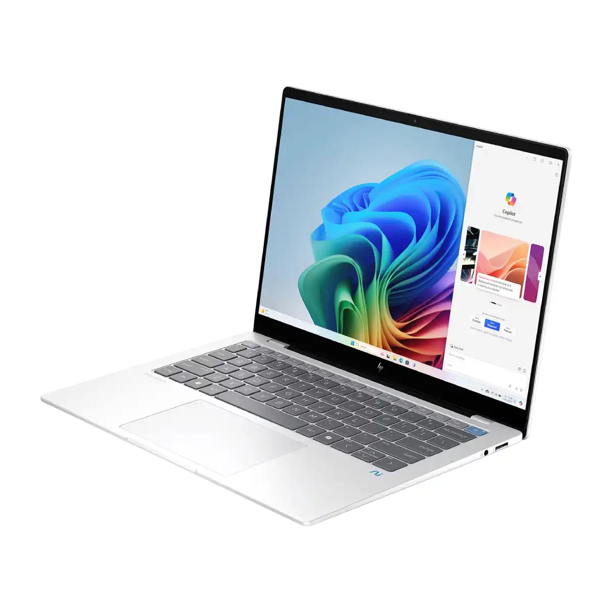 โน๊ตบุ๊ค HP OmniBook X 14 FE1012Q (B27SVPA) Snapdragon X1P สีเงิน (Glacier silver)SpeedCom