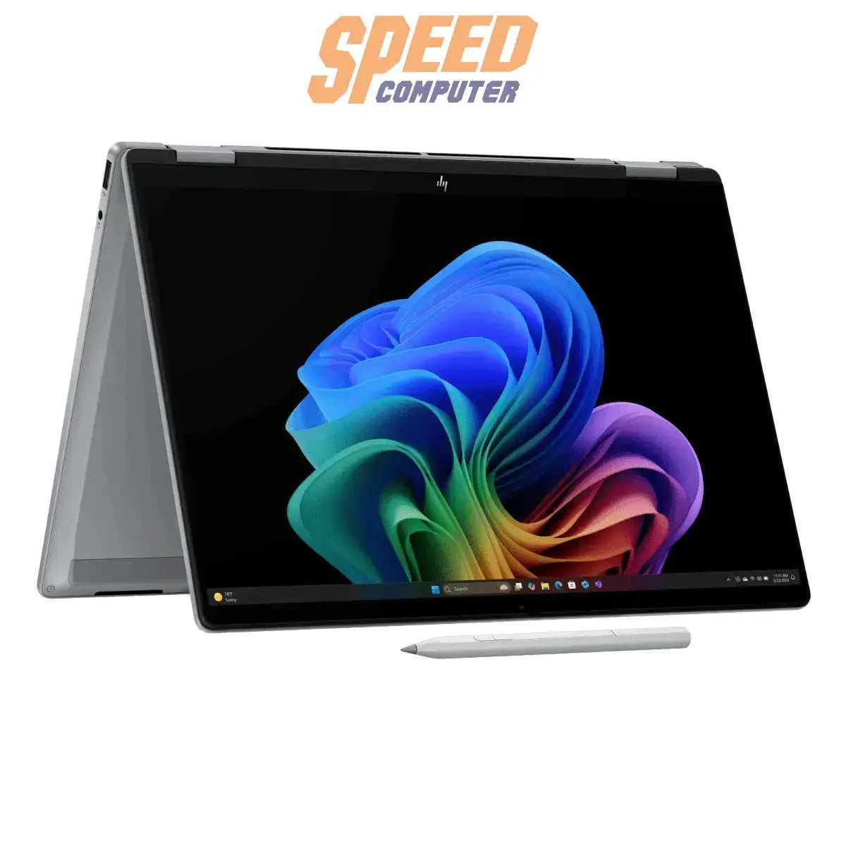 โน๊ตบุ๊ค HP OmniBook X Flip 14-fk0054AU Ryzen AI 5 340 สีเงิน (Meteor Silver) - SpeedCom