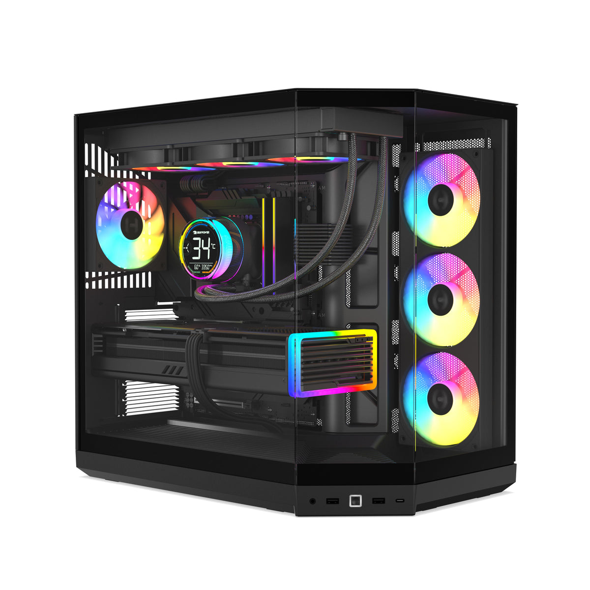 เคส HYTE Y50 RGB E-ATX Mid Tower Panoramic Glass