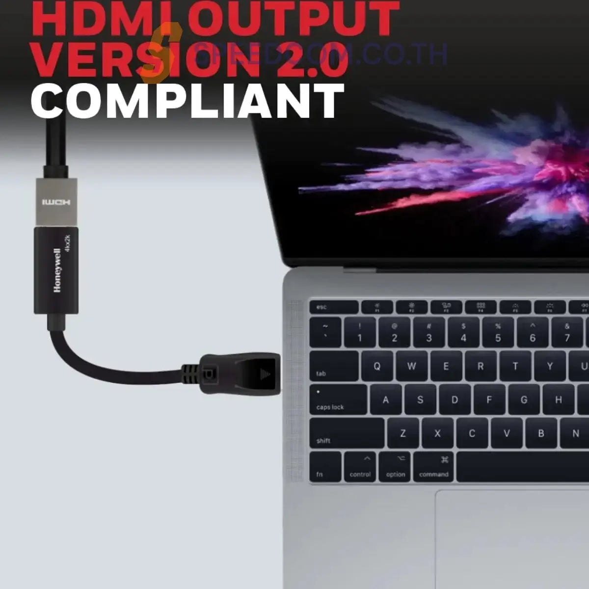 อุปกรณ์แปลงสัญญาณ Honeywell Display Port to HDMI Adapter สีดำ