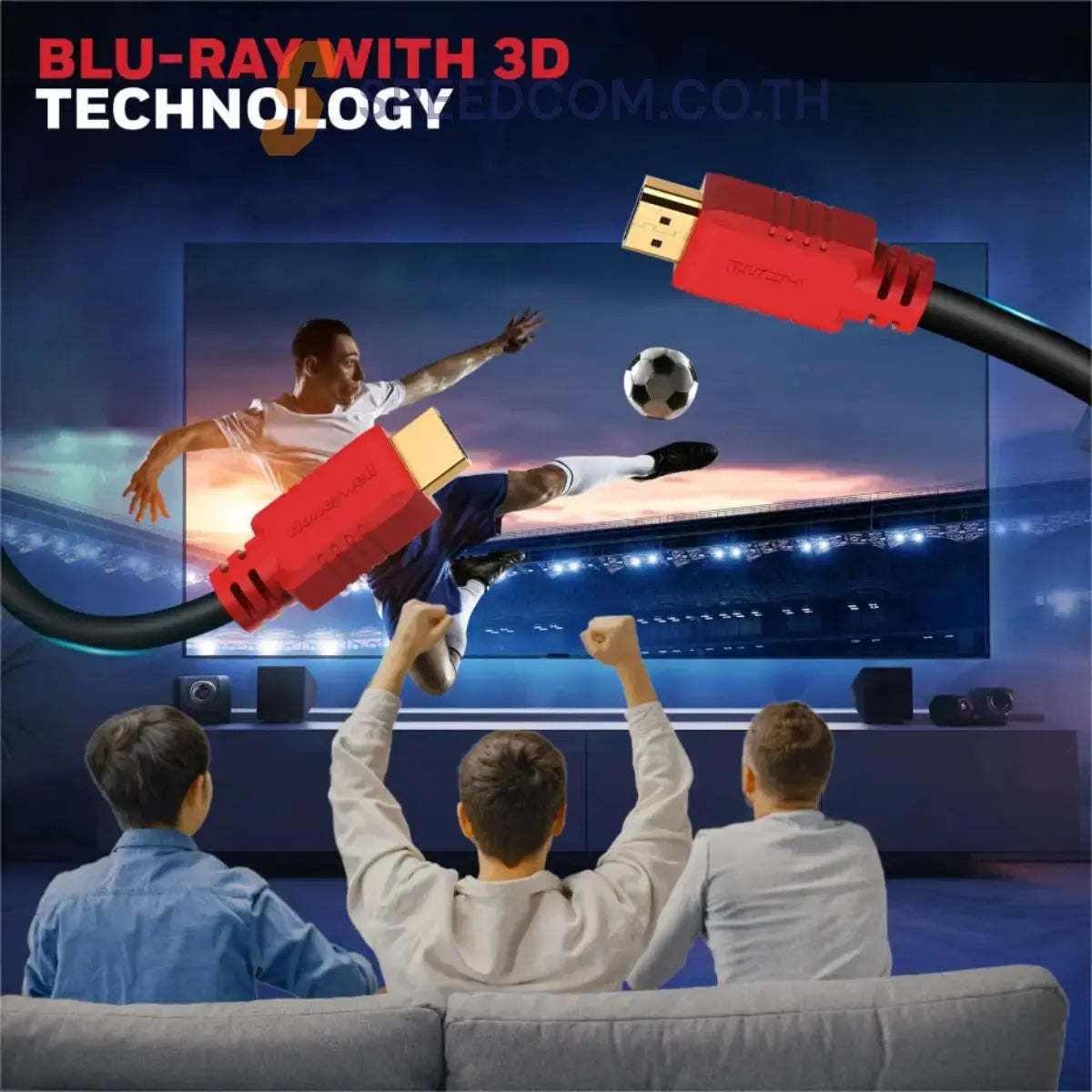 สายต่อจอคอมพิวเตอร์ Honeywell HDMI 1.4 With Ethernet Cable