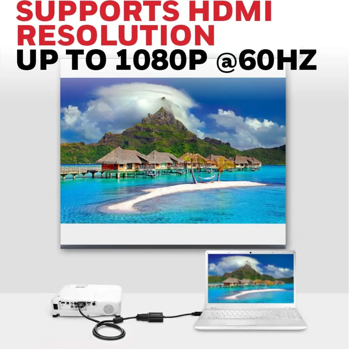 อุปกรณ์แปลงสัญญาณ Honeywell HDMI to VGA Port cable Black