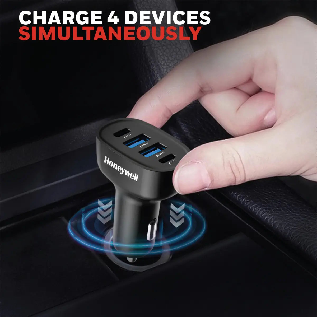 หัวชาร์จบนรถยนต์ Honeywell Micro CLA 100W PD Smart Car Charger
