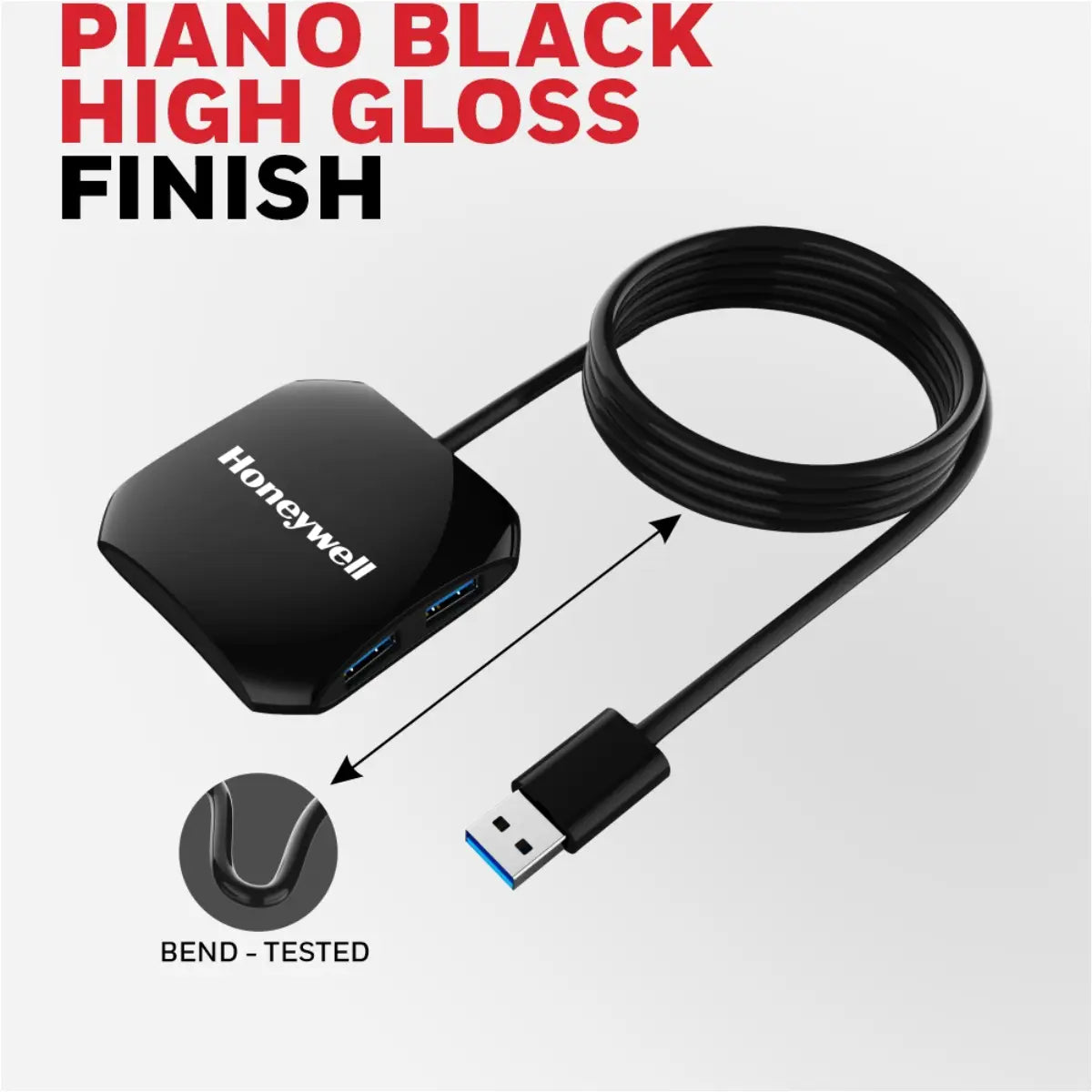 ยูเอสบีฮับ Honeywell Momentum 4 Port USB 3.0 Hub สีดำ