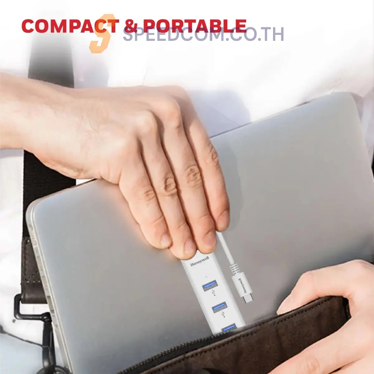 ยูเอสบีฮับ Honeywell Momentum Type C to 4 Port USB 3.0 Hub สีขาว