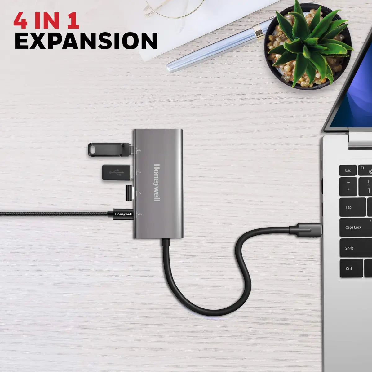 ยูเอสบีฮับ Honeywell Momentum Type C to 4 in 1 Hub