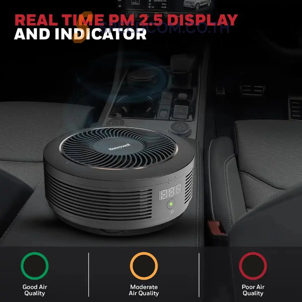 เครื่องฟอกอากาศในรถยนต์ Honeywell Move Pure 4 Car Air Purifier สีดำ