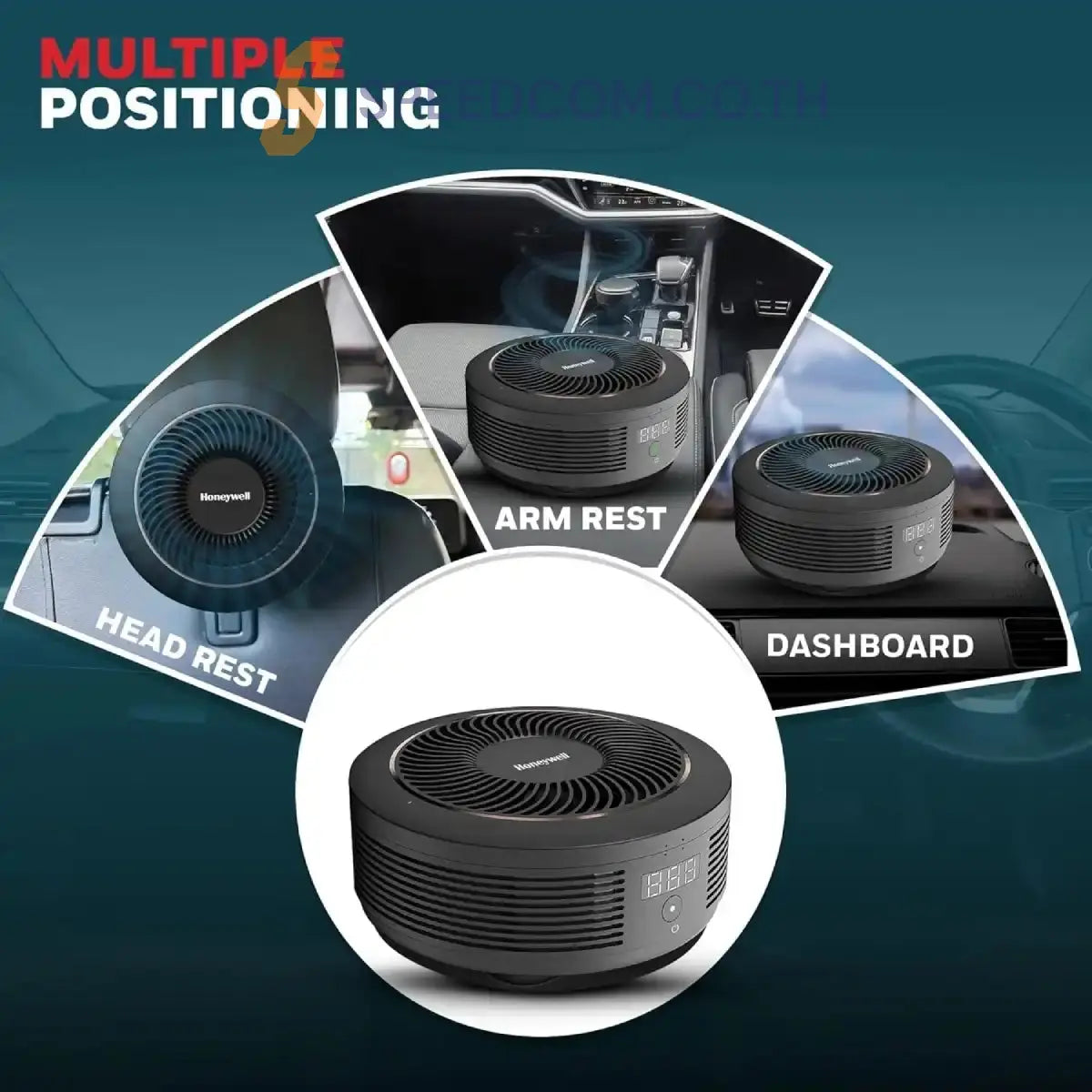 เครื่องฟอกอากาศในรถยนต์ Honeywell Move Pure 4 Car Air Purifier สีดำ