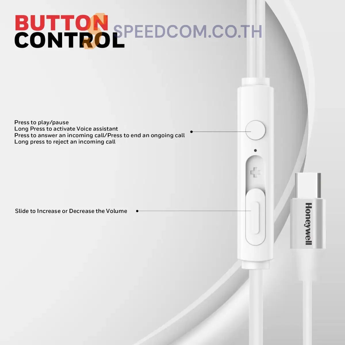 หูฟังอินเอียร์ Honeywell Suono P60 Wired Earphones - SpeedCom