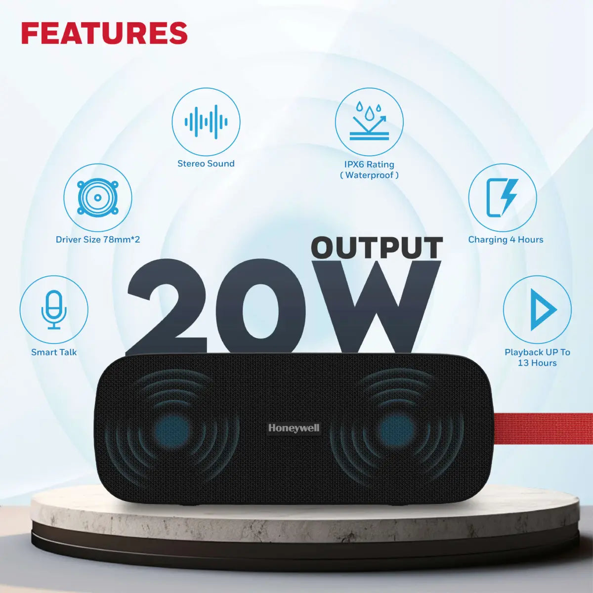 ลำโพงไร้สาย Honeywell Trueno U300 Bluetooth Speaker