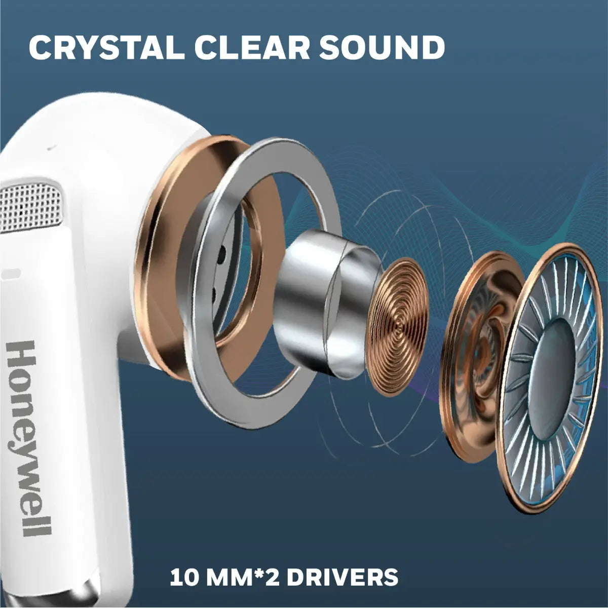 หูฟังอินเอียร์ไร้สาย Honeywell Trueno U5100 Truly Wireless ANC Earbuds