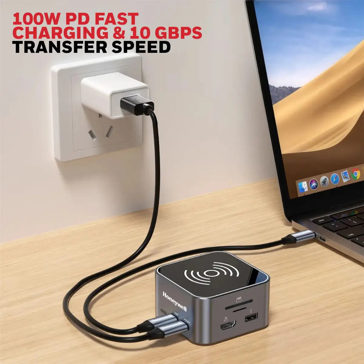 แท่นชาร์จ Honeywell Type C Docking Station 12 in 1 - SpeedCom