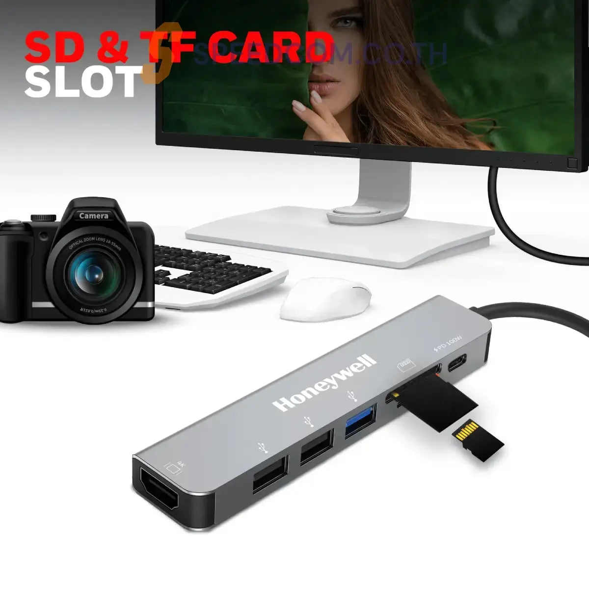 อุปกรณ์แปลงสัญญาณ Honeywell Type C Docking Station 7 in 1