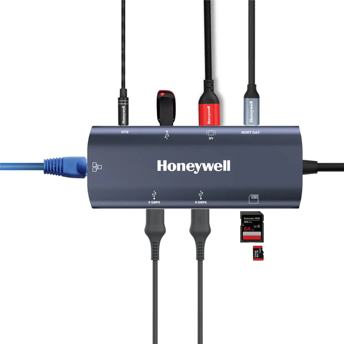 ยูเอสบีฮับ Honeywell Type C Docking Station 9 in 1