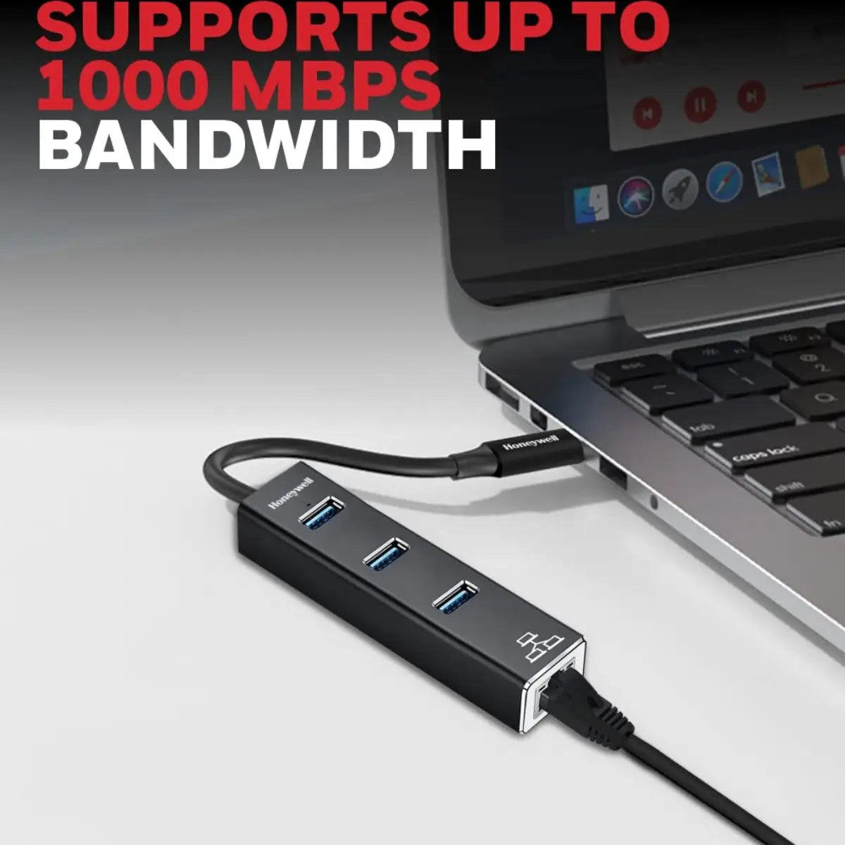 อุปกรณ์แปลงสัญญาณ Honeywell Type C to USB 3.0 Gigabit Ethernet Adapter