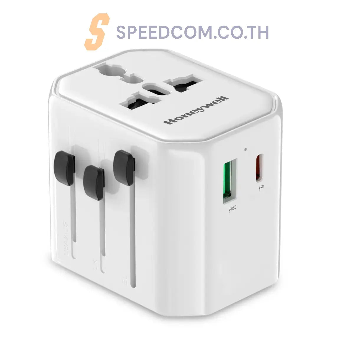 ปลั๊กพกพา Honeywell Universal World Travel Adapter 38W - SpeedCom