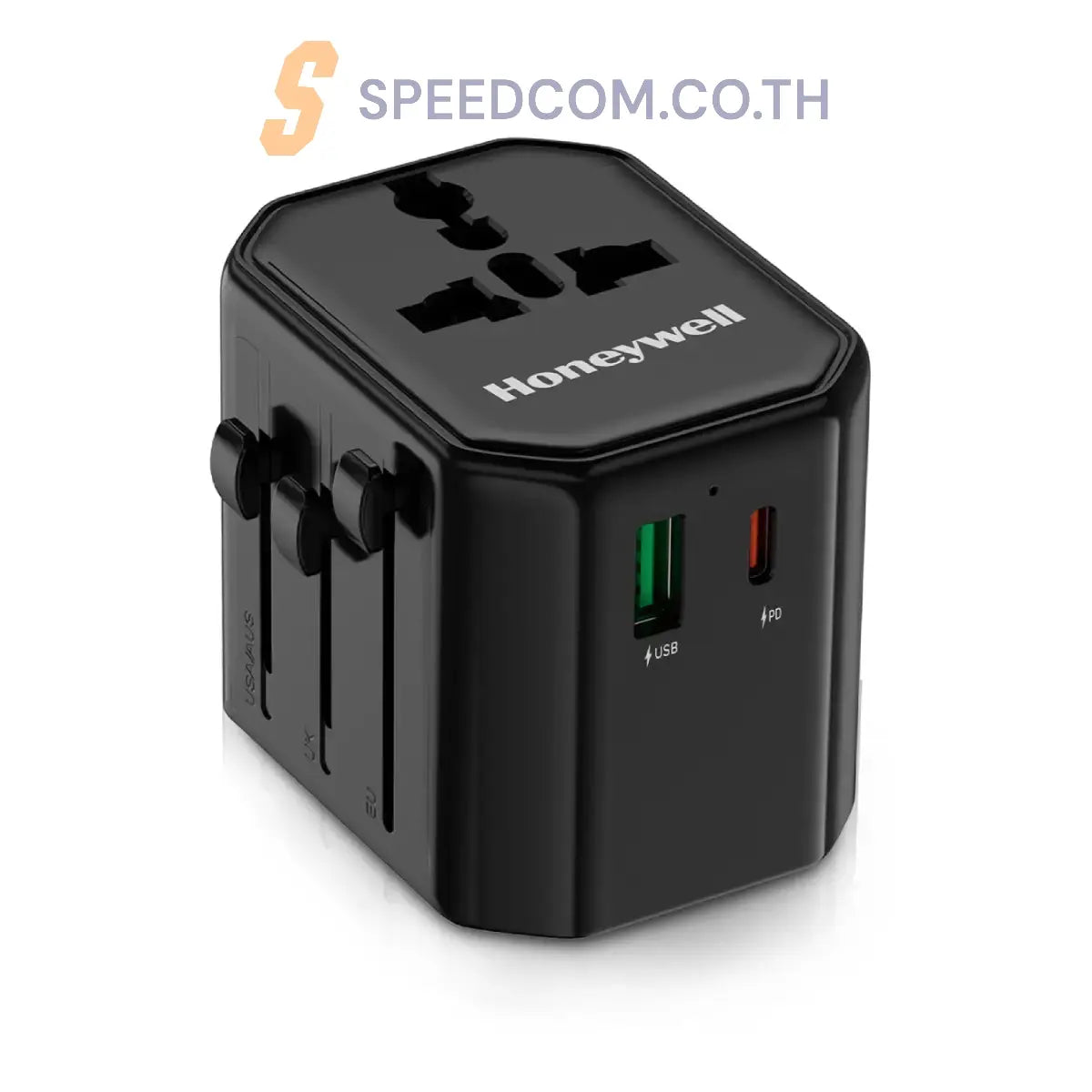 ปลั๊กพกพา Honeywell Universal World Travel Adapter 38W - SpeedCom
