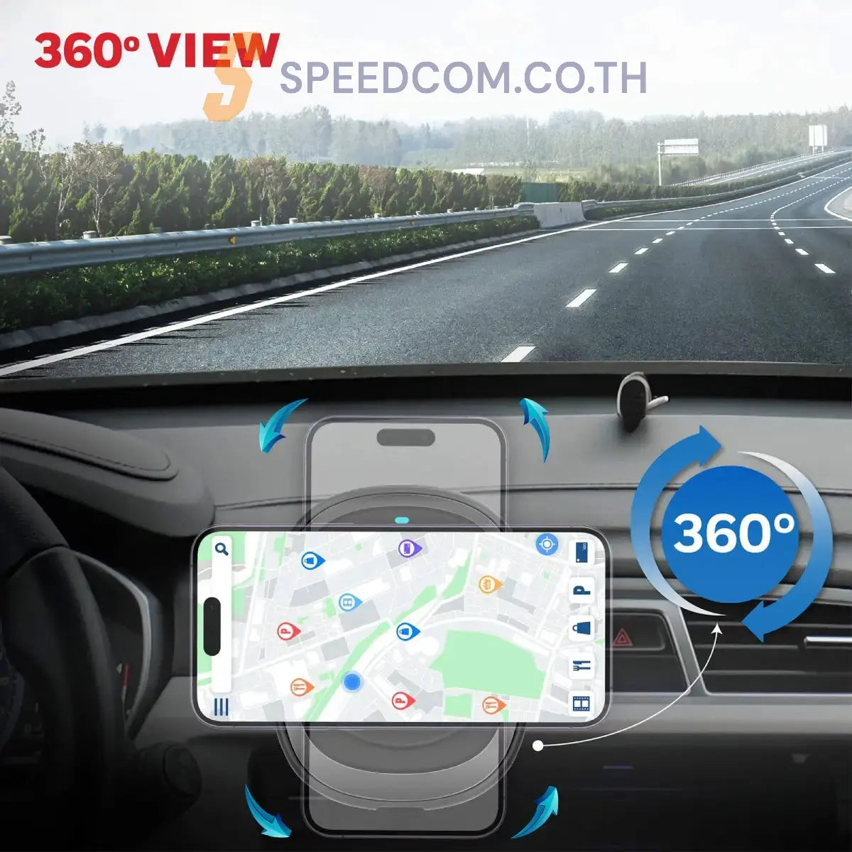 แท่นชาร์จบนรถยนต์ Honeywell Zest MagSafe Phone Mount Car Charger - SpeedCom