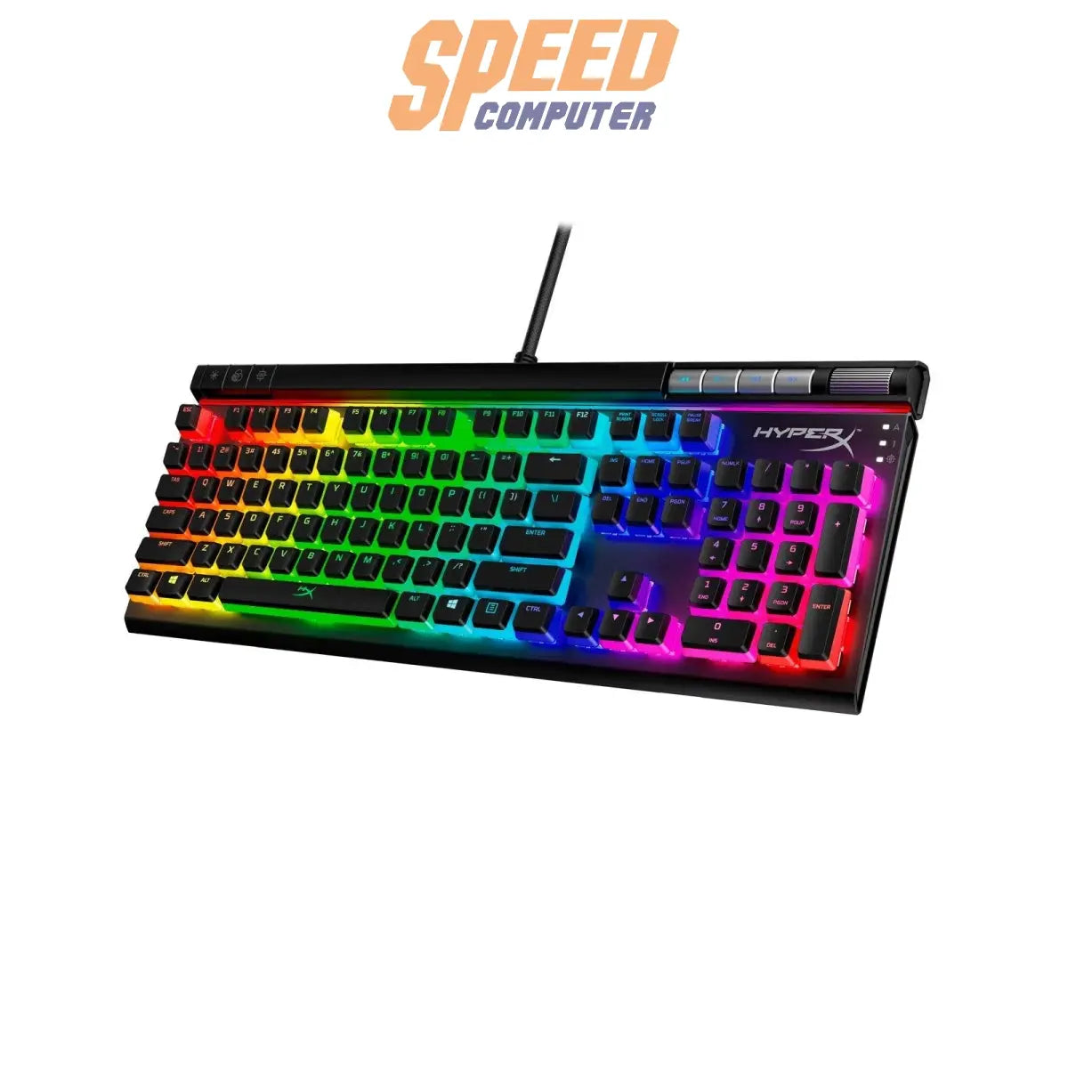 คีย์บอร์ด HyperX Alloy Elite 2 Rgb Linear Red Us 4p5n3aa - aba สีดำ - SpeedCom