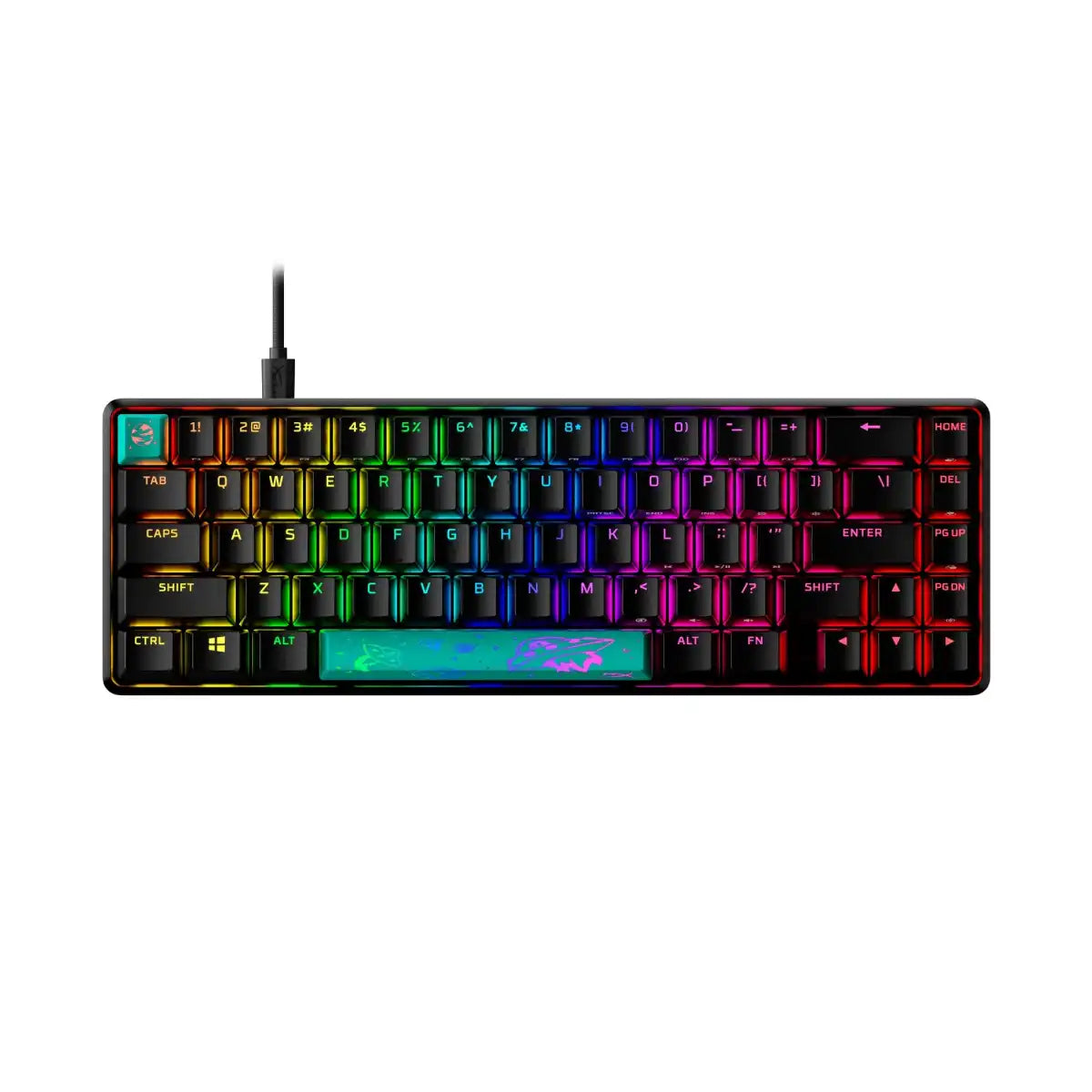 คีย์บอร์ด HyperX Alloy Origins Aqua 65 สีดำSpeedCom