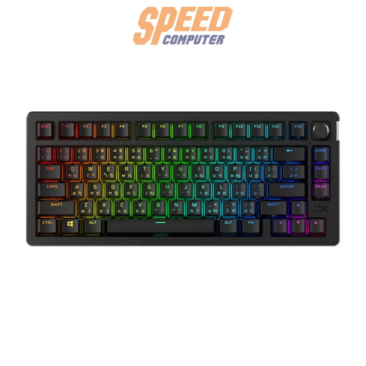 คีย์บอร์ด HyperX Alloy Rise75 (91Y91AA) Wireless Gaming สีดำ - SpeedCom