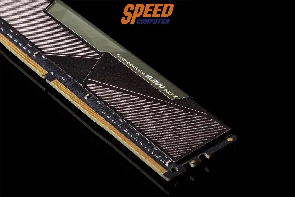หน่วยความจำ แรม พีซี KLEVV BOLT X 16GB (16GBX1) DDR4 3200MHz KD4AGUA80 - 32A160T สีดำ - SpeedCom